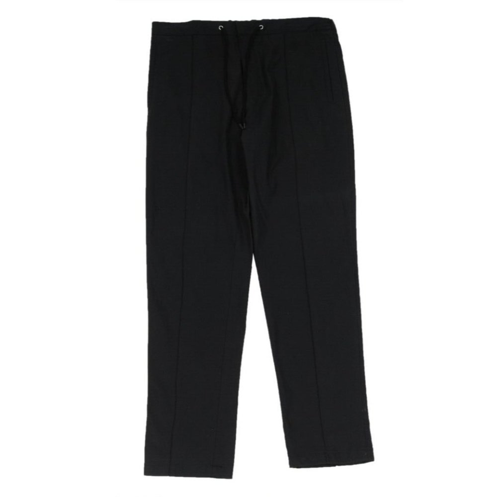 Kenzo Mens Track Pants Size 50 Large Black 100% Cotton Drawstring Trousers